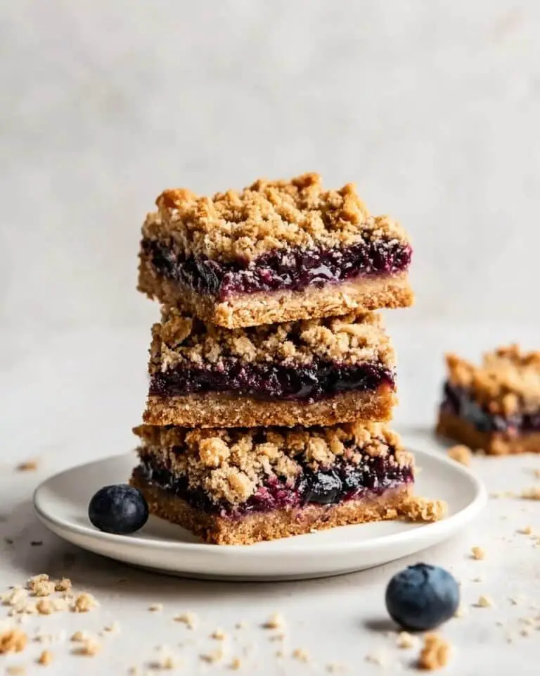 Blueberry Pie Bars with Oatmeal Crumble (Vegan & Gluten-Free) Recipe