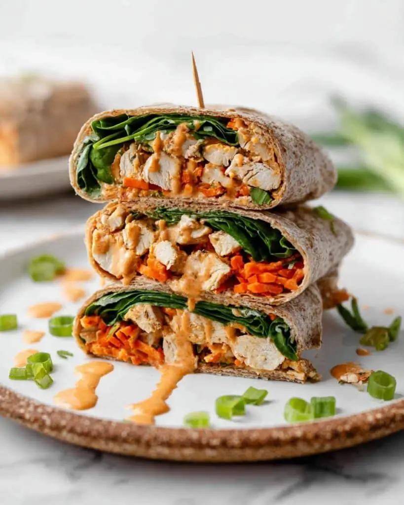 Spicy Thai Chicken Wraps with Peanut Sauce Recipe