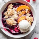Easy Peach and Raspberry Cobbler Recipe