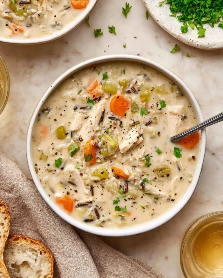 Creamy Crockpot Chicken Wild Rice Soup Recipe
