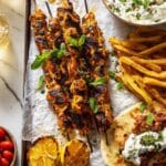 Grilled Chicken Shawarma with Golden Butter Fries and Garlic Sauce Recipe