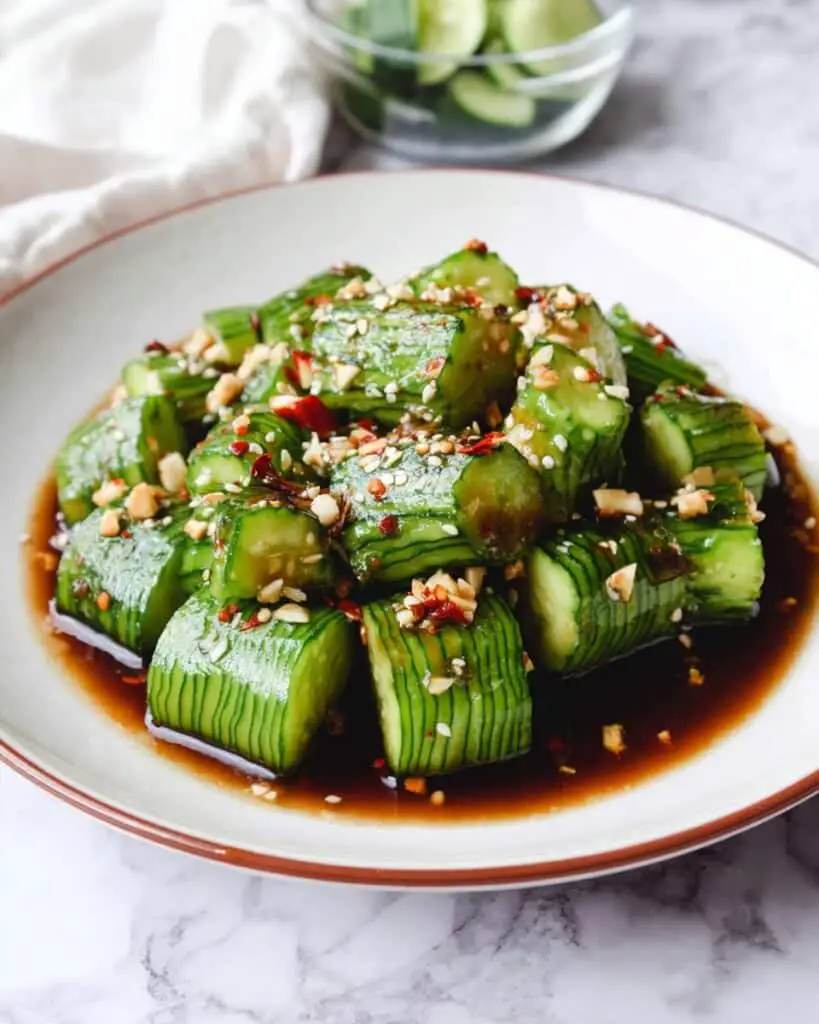 Easy & Quick Spicy Asian Cucumber Salad Recipe
