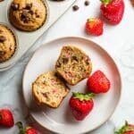 Chocolate Chip Zucchini Strawberry Muffins Recipe