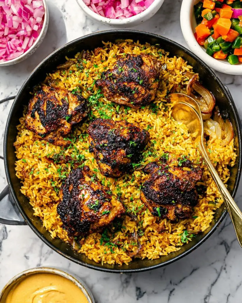 One Pan Shawarma Chicken & Rice Recipe