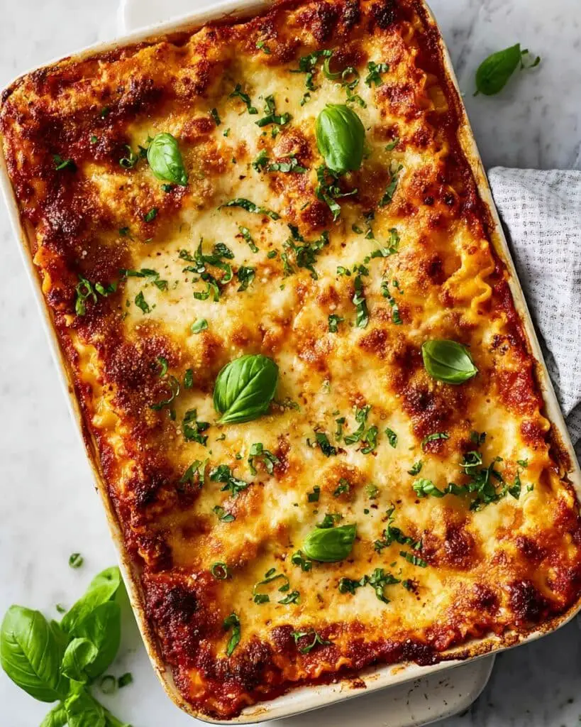 Vegetarian Roasted Veggie Lasagna with Ricotta and Spinach Recipe