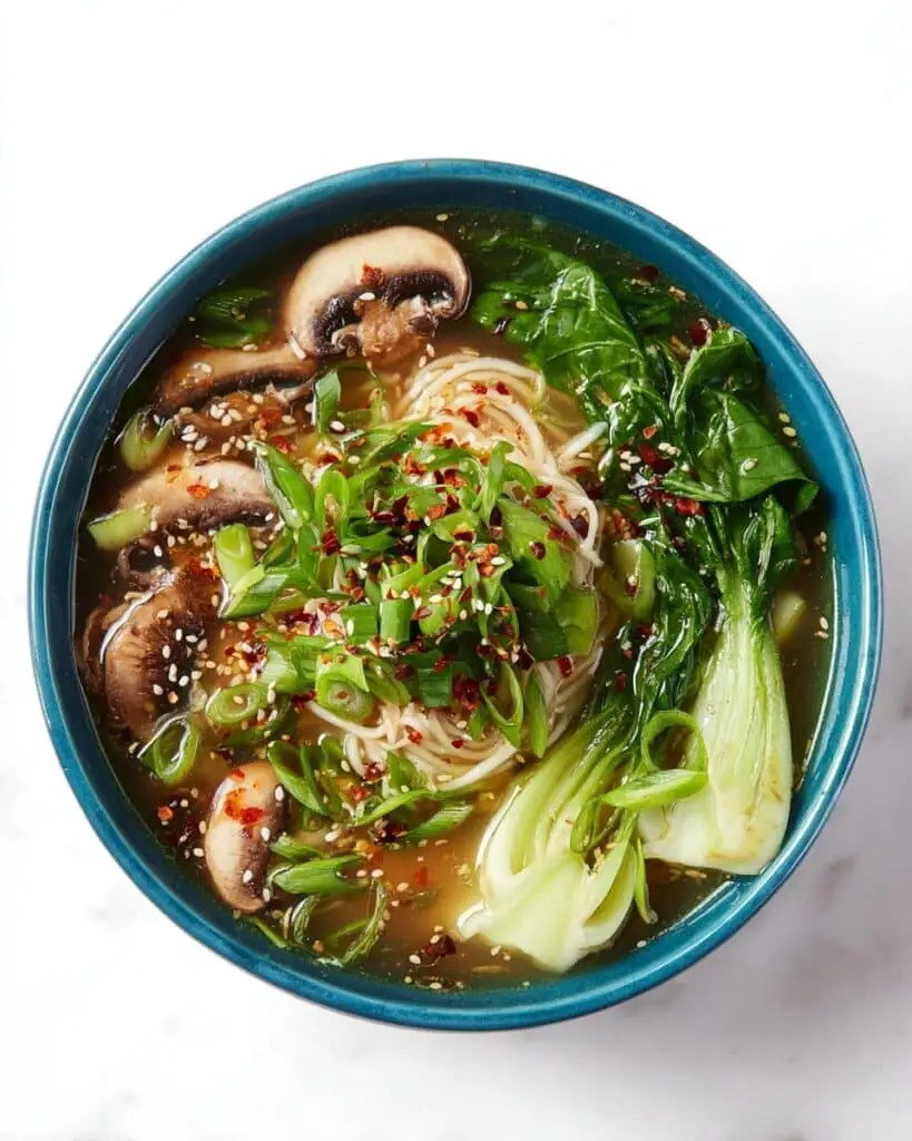 Ginger Garlic Noodle Soup with Bok Choy Recipe