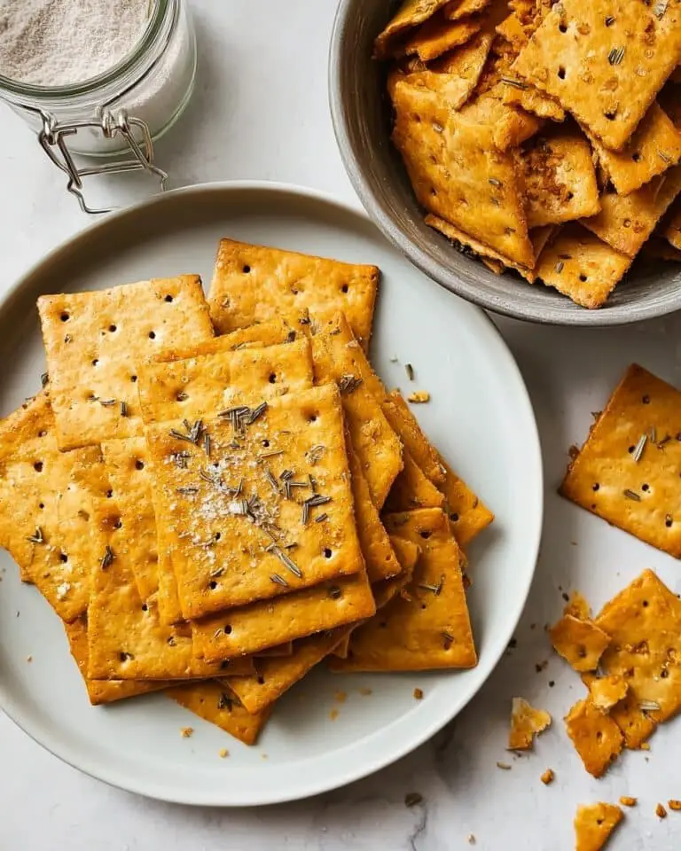 Gluten-Free Chickpea Crackers with Thyme and Olive Oil Recipe