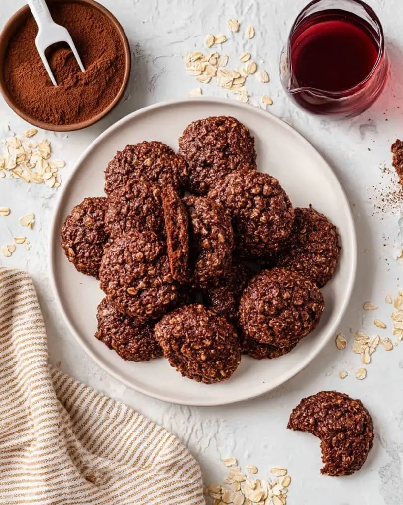 Healthy No Bake Chocolate Peanut Butter Cookies Recipe