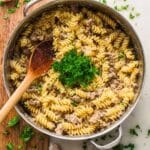 Garlic Parmesan Beef Pasta Recipe