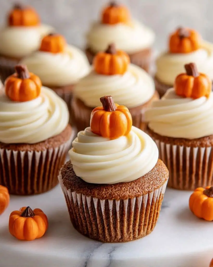 Pumpkin Cupcakes with Brown Sugar Cream Cheese Frosting Recipe