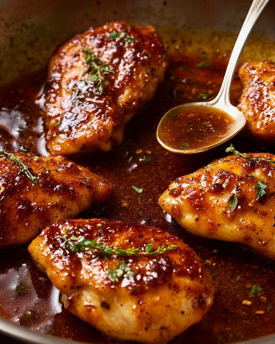 A white plate sits on a white marbled surface holding three layers of food. On the left, there is a pile of white rice mixed with green herbs. Next to it, slices of green cucumber with dark green edges are sprinkled with red seasoning. The main focus is a piece of chicken covered in shiny brown sauce with bits of herbs on top, resting on a bed of sauce mixed with rice underneath. A fork held by a woman's hand is lifting a piece of the chicken, revealing its juicy white inside. photo taken with an iphone --ar 4:5 --v 7