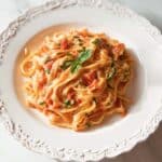 Roasted Red Pepper Cream Sauce with Fettuccine Recipe