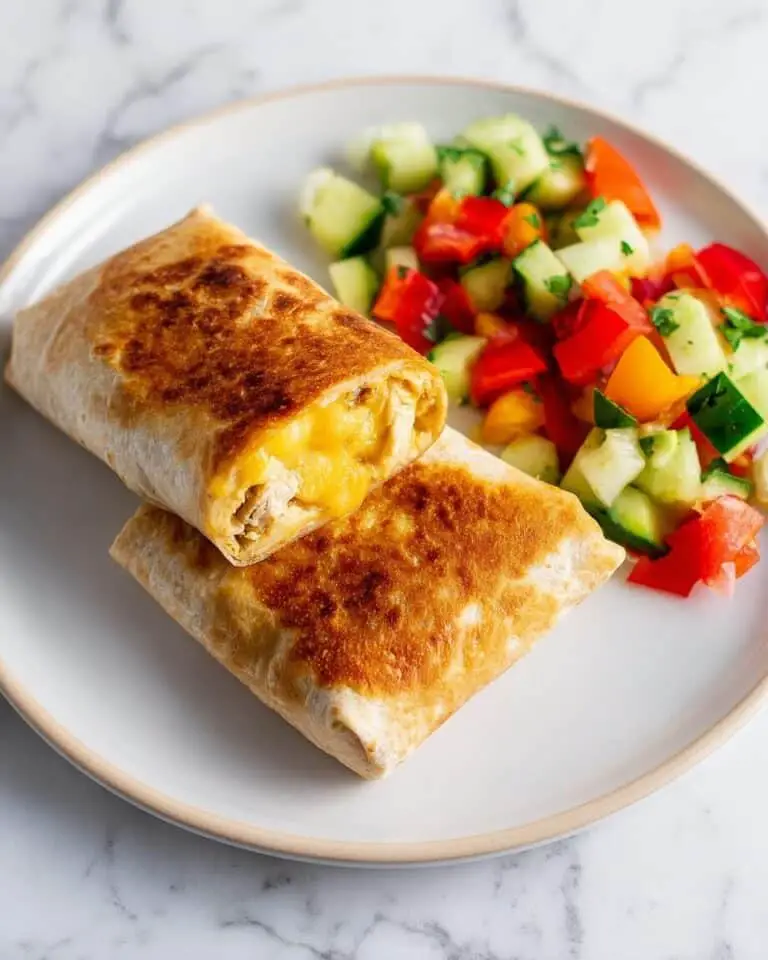 Cheesy Garlic Chicken Wraps Recipe