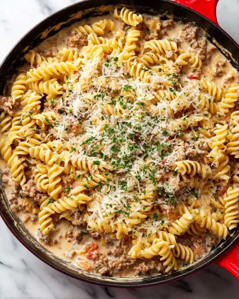 Easy Creamy Ground Beef Pasta Recipe