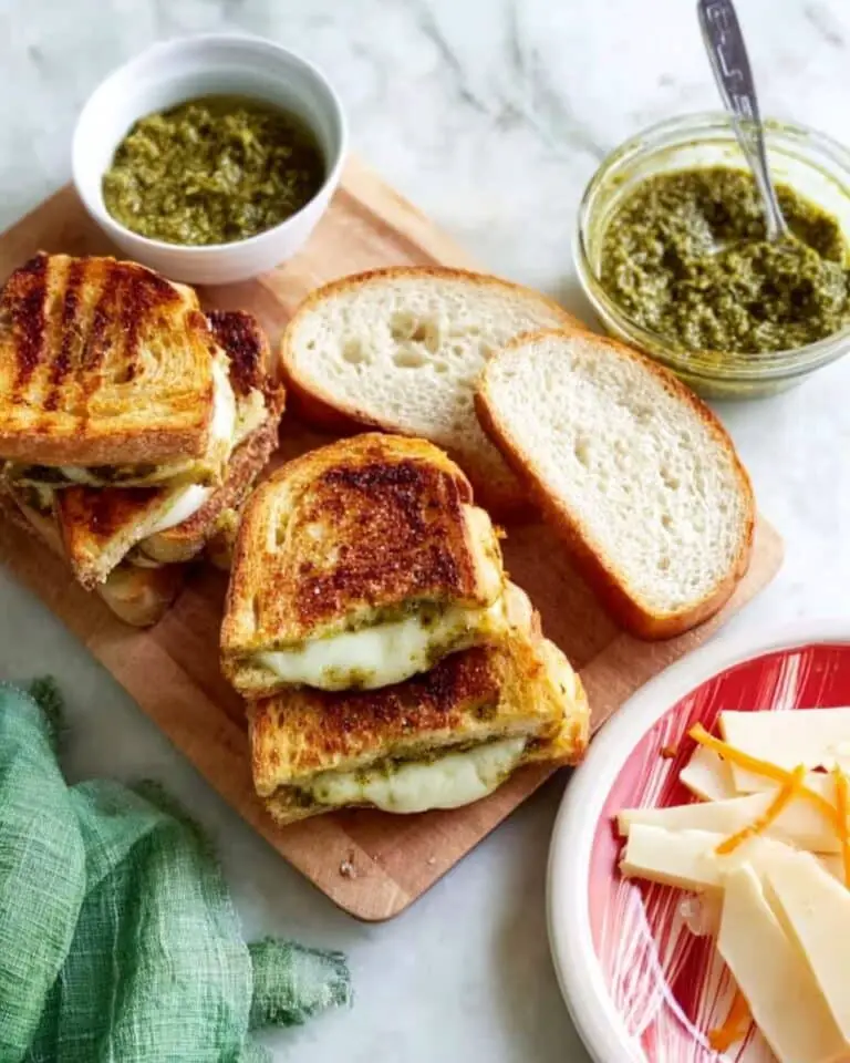Pesto Butter Grilled Cheese Sandwiches Recipe