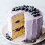 Vegan Lemon Blueberry Lavender Cake Recipe