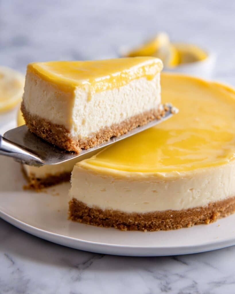 Lemon Cheesecake with Tangy Lemon Curd Recipe