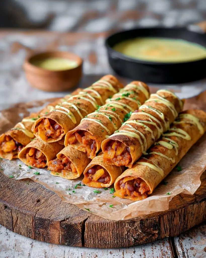 Baked or Air-Fried Chickpea Taquitos Recipe