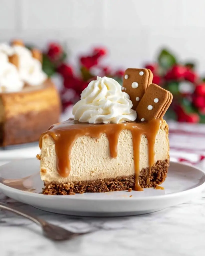 Gingerbread Cheesecake with Butterscotch Sauce and Whipped Cream Recipe