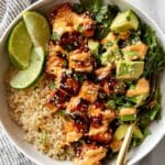 Honey Glazed Salmon Rice Bowls Recipe