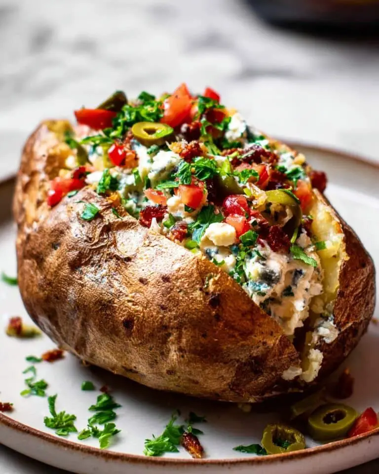 Mediterranean Loaded Baked Potato Recipe