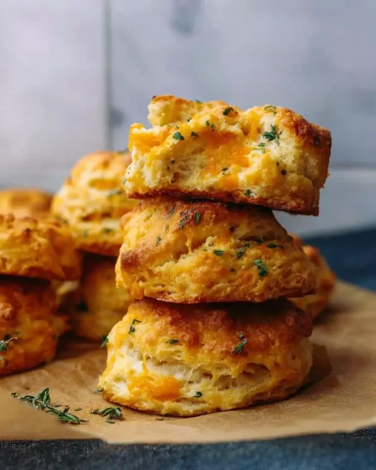 Sourdough Cheddar Biscuits with Garlic Herb Butter Recipe