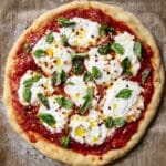 Vegan Liquid Mozzarella Pizza with Fresh Basil Recipe