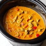 Slow Cooker Chicken Curry with Sweet Potatoes and Bell Peppers Recipe