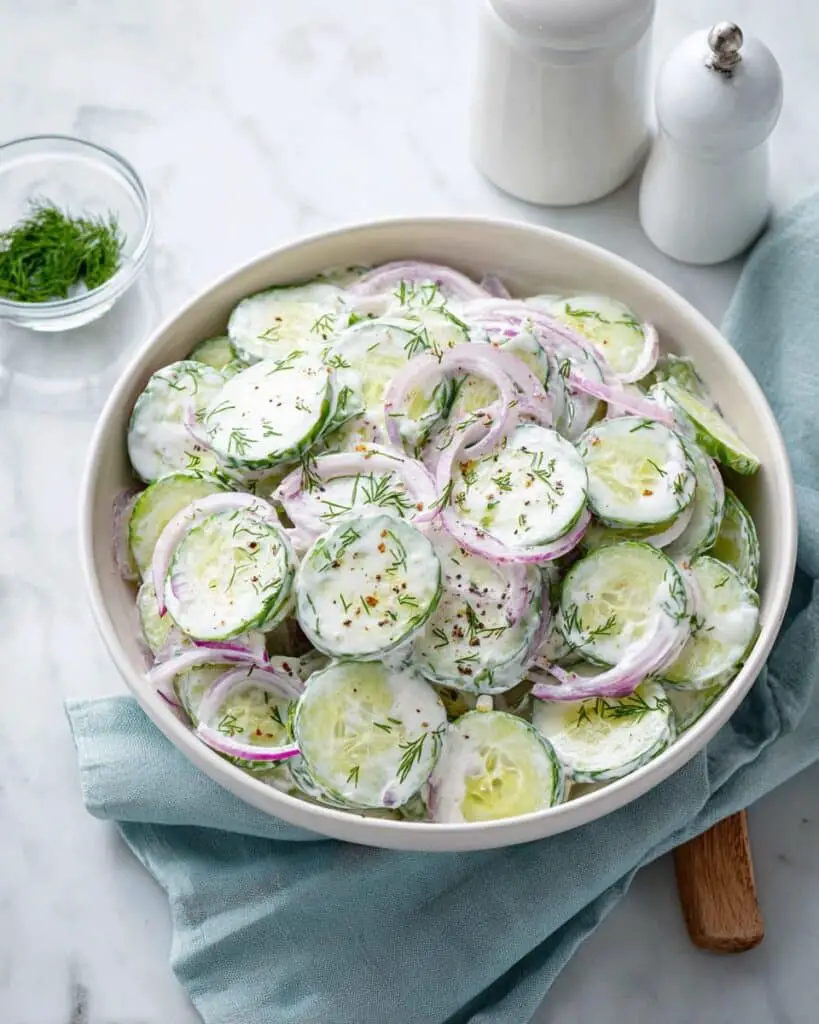 Creamy Cucumber Salad Recipe