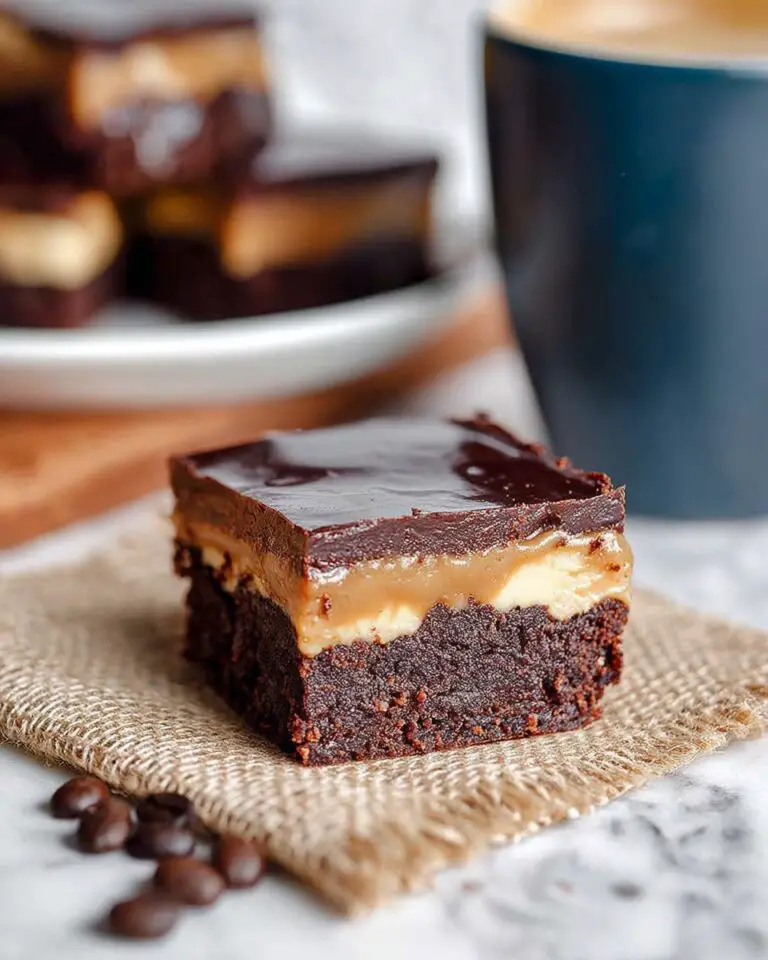 Coffee Brownies with Espresso Coffee Layer and Chocolate Ganache Recipe