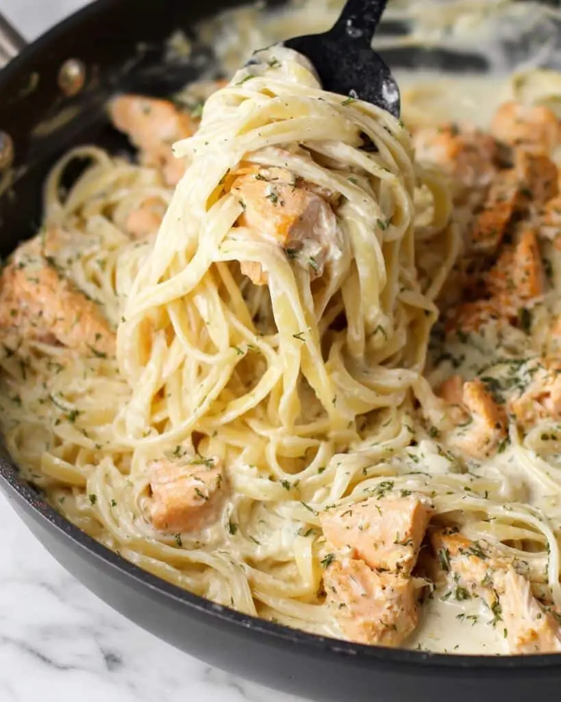 Lemon Dill Salmon Pasta Recipe