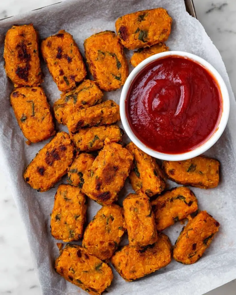 Baked Sweet Potato Zucchini Tots Recipe