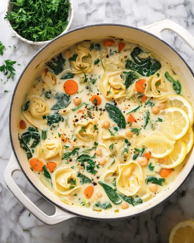 Vegan Tortellini Soup Recipe