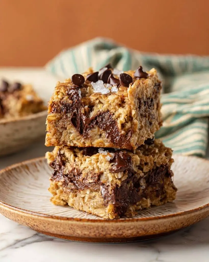 4 Ingredient Peanut Butter Banana Bars Recipe