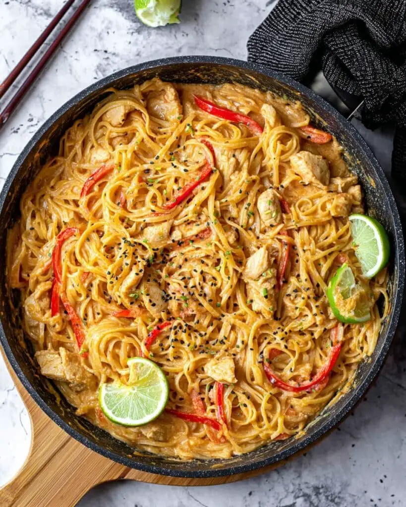 Thai Curry Noodles with Chicken in a Crazy Good Sauce Recipe
