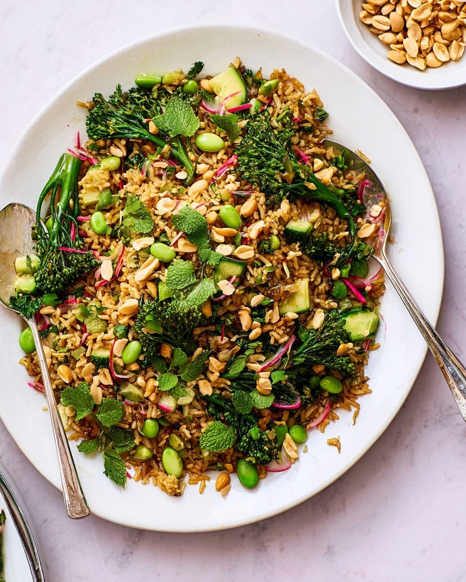 Crispy Rice Salad with Edamame, Avocado, Radishes, and Fresh Herbs Recipe