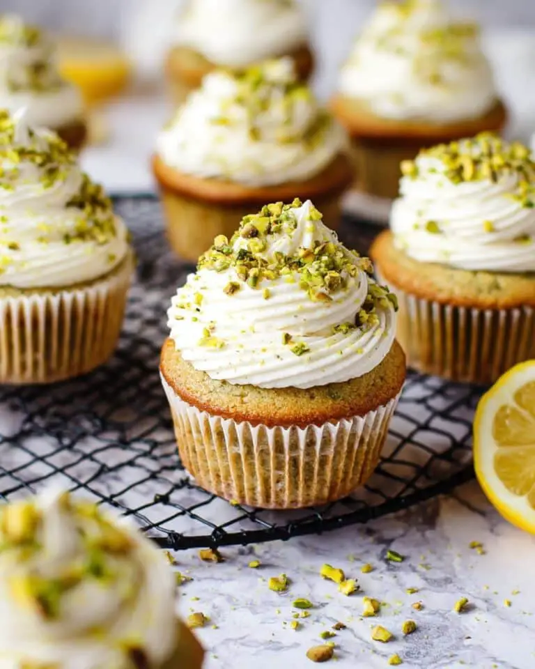 Lemon Pistachio Cupcakes Recipe