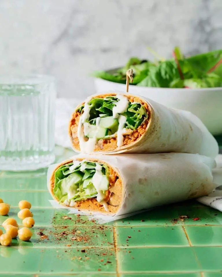 Smashed Chickpea Caesar Wraps Recipe