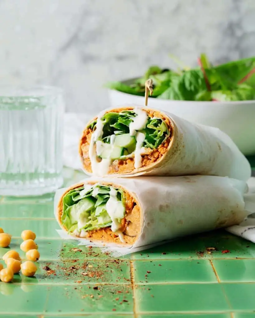 Smashed Chickpea Caesar Wraps Recipe