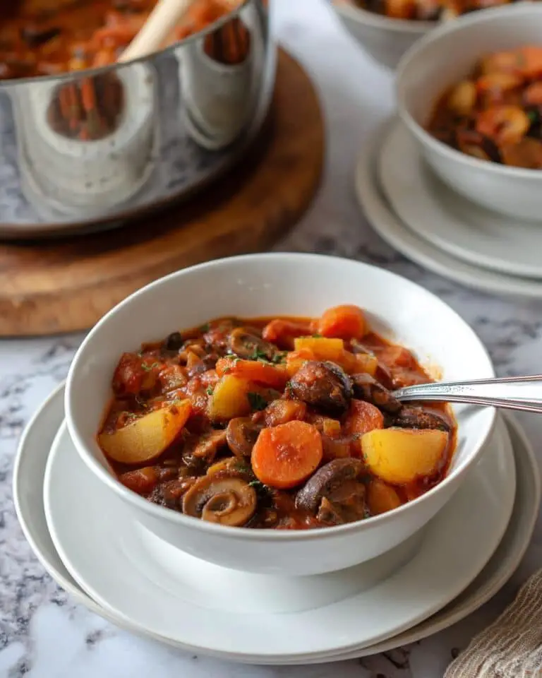 Hearty Potato Mushroom and Chickpea Stew Recipe