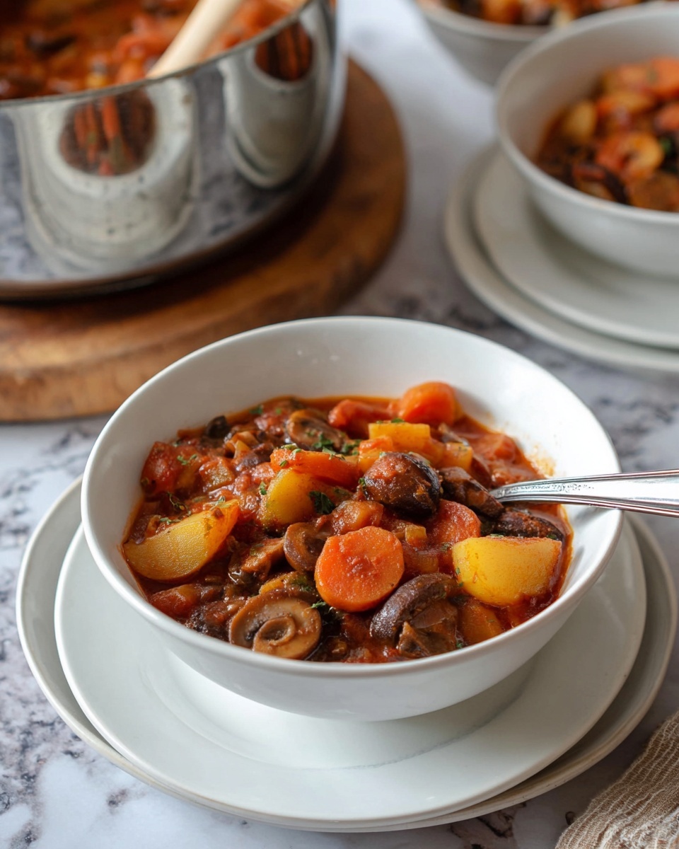 Hearty Potato Mushroom and Chickpea Stew Recipe