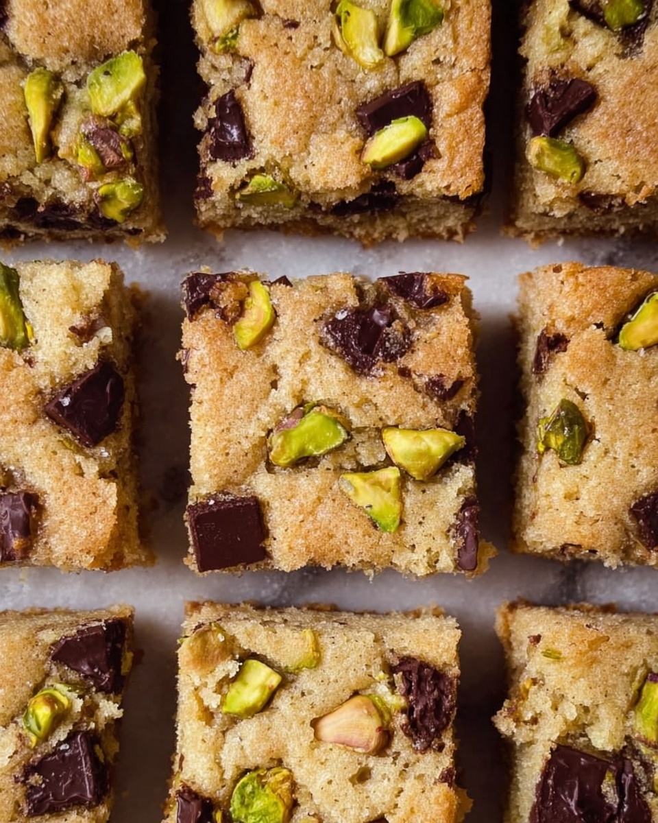 Salted Pistachio Chocolate Chip Bars Recipe