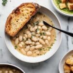 Easy Rosemary Garlic White Bean Soup Recipe