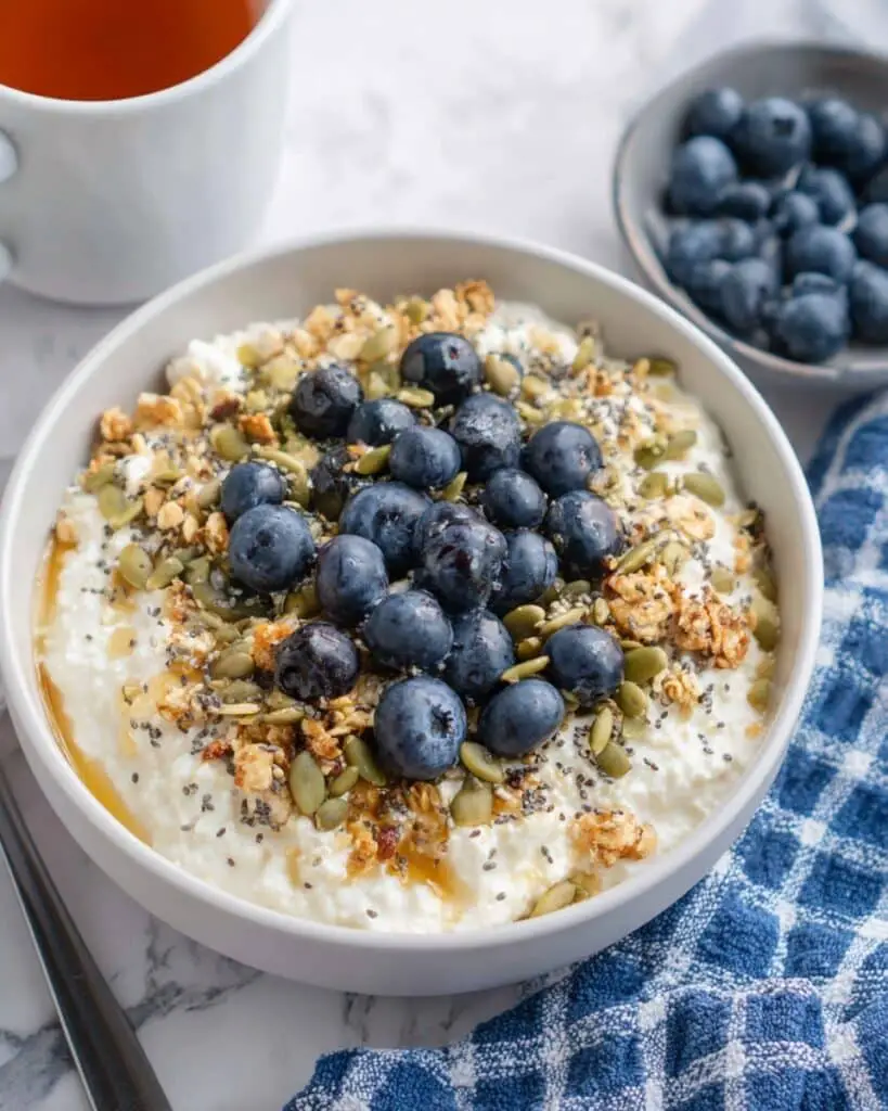 Blueberry & Muesli Cottage Cheese Bowl Recipe