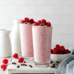 Raspberry Smoothie with Chocolate Chips and Plant-Based Boosters Recipe