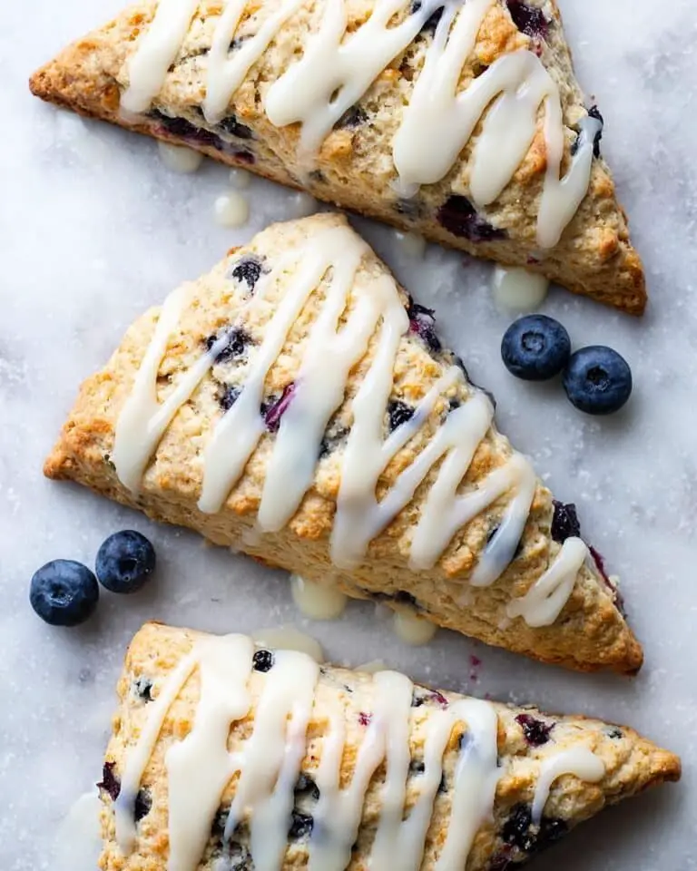 Vegan Blueberry Scones with Lemon Glaze Recipe
