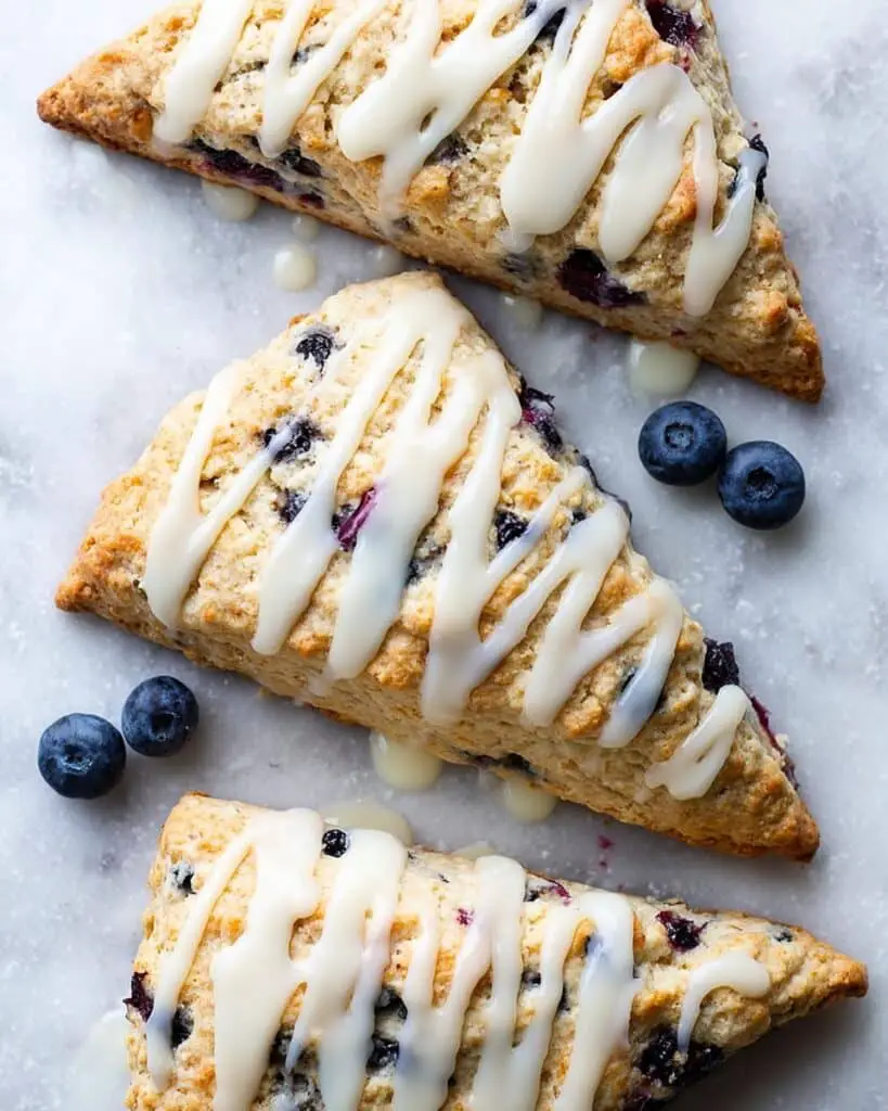 Vegan Blueberry Scones with Lemon Glaze Recipe