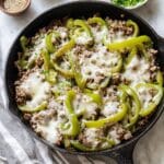 Extra Veggie Ground Beef Philly Skillet Recipe