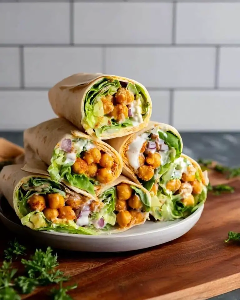Buffalo Chickpea Ranch Wraps Recipe