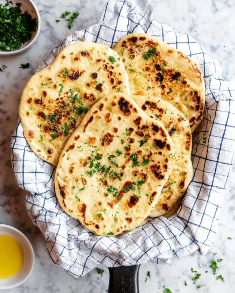 3 Ingredient Naan Bread (no yeast) Recipe